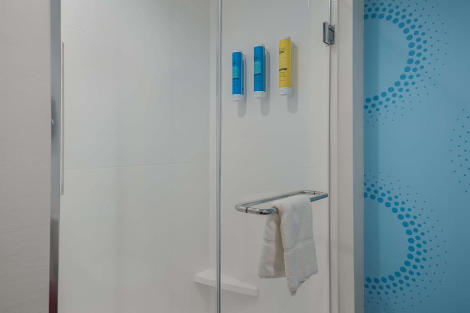 Room, 1 King Bed (Hearing) | Bathroom | Free toiletries, towels, soap, shampoo