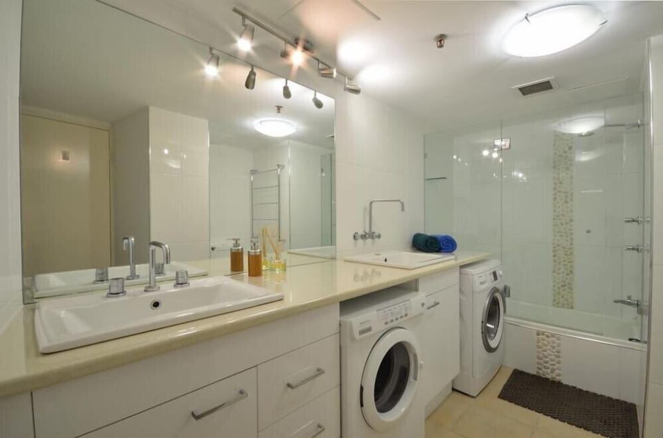 main bathroom and laundry