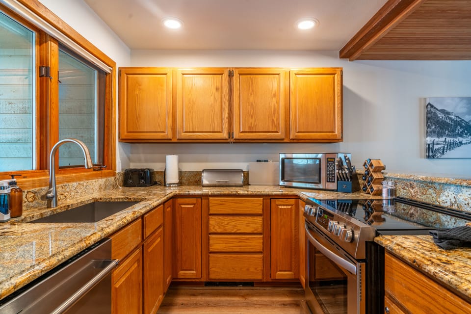 Stainless steel appliances.