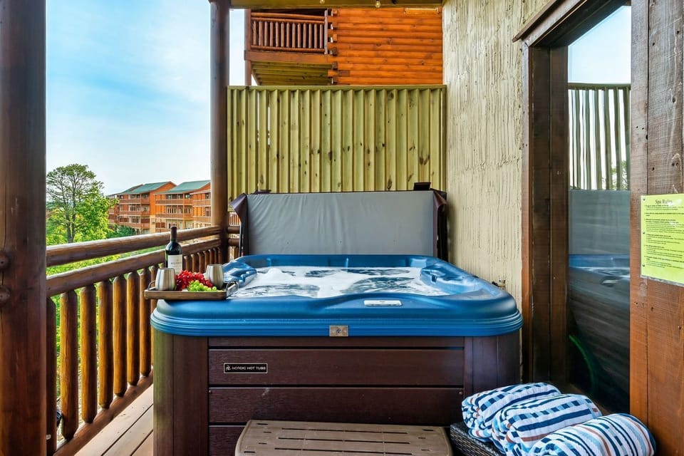 Indulge in a long soak in the hot tub!