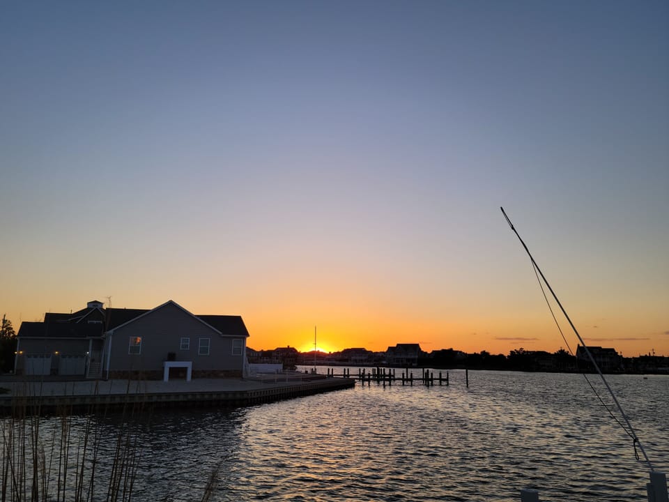 Sunset view from the deck