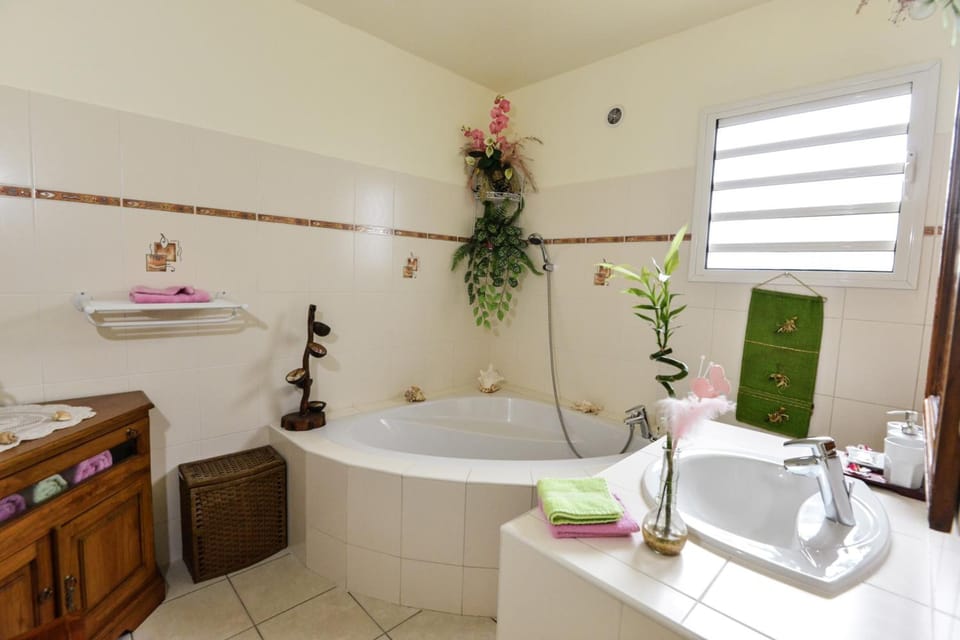 Shower, eco-friendly toiletries, hair dryer, towels