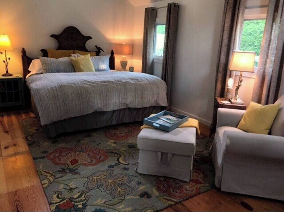 The cottage master bedroom