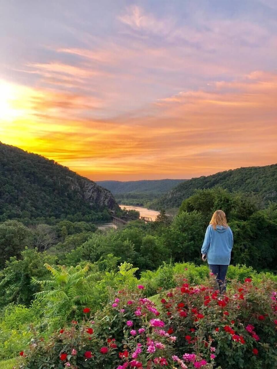 It's just a short stroll to the Hilltop overlook with a spectacular view of the confluence of the Potomac and Shenandoah rivers.