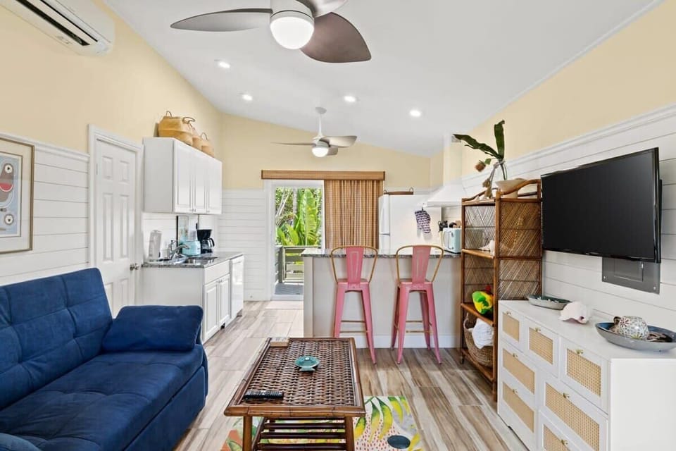Renovated kitchen with island provides plenty of space for preparing your meals