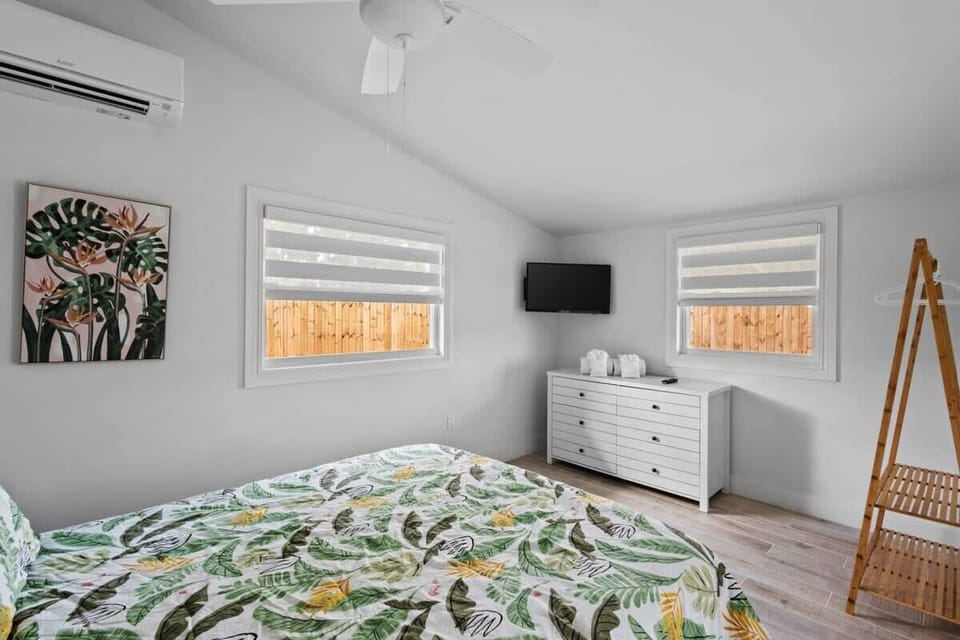 Bright and spacious, the bedroom provides a comfy and relaxing experience