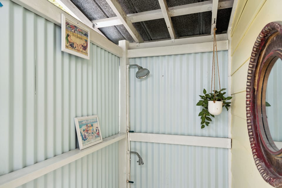 Full outdoor shower.