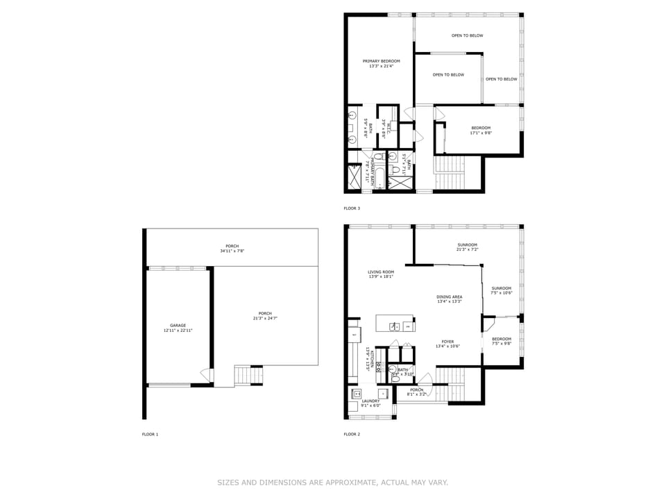 Spacious interior floor plan.