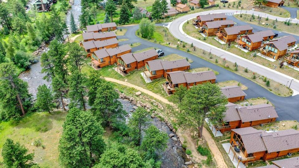 Riverside Lodge is located 2nd from right in this photo