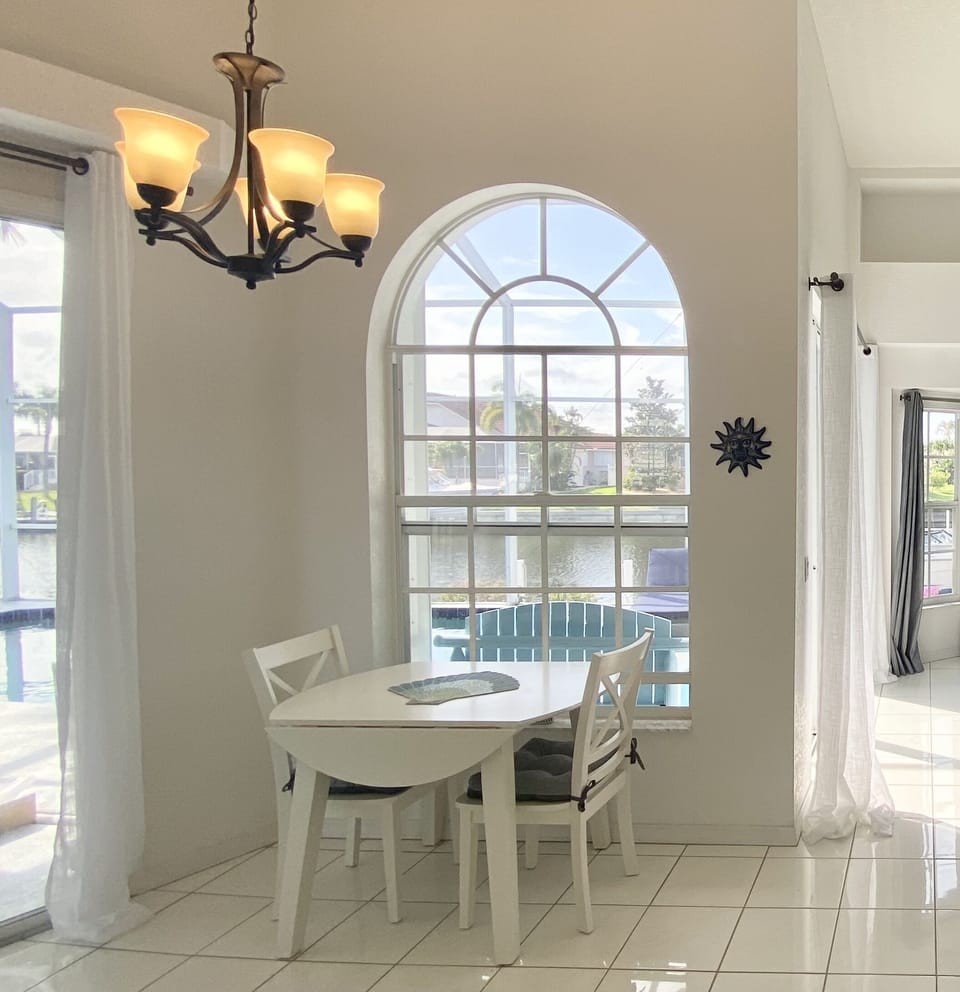 BREAKFAST DINING AREA WITH FULL WATER VIEW 