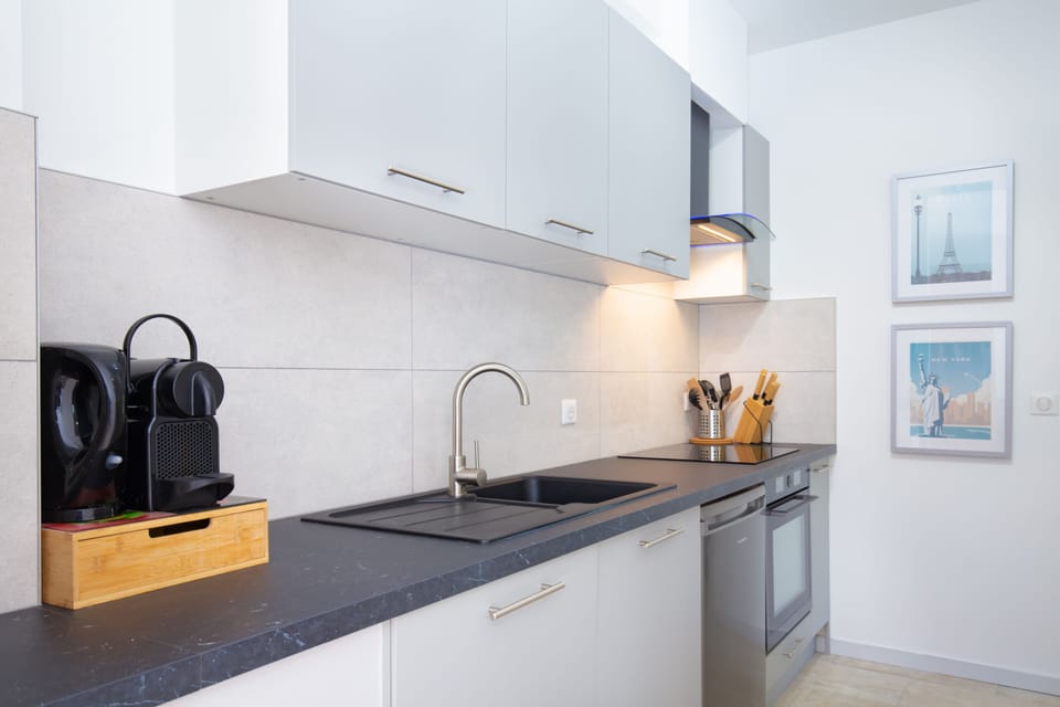 Exclusive Apartment | Private kitchen | Fridge, espresso maker, electric kettle