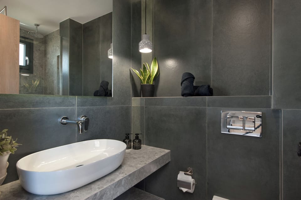 Standard Suite | Bathroom | Rainfall showerhead, free toiletries, hair dryer, bathrobes