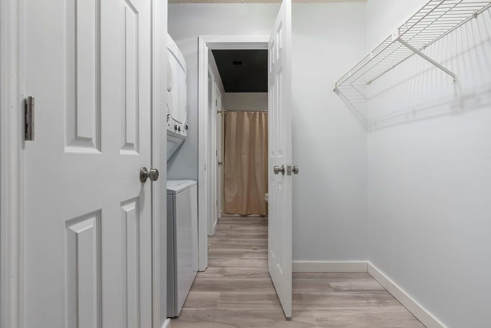 Private in-unit laundry. 