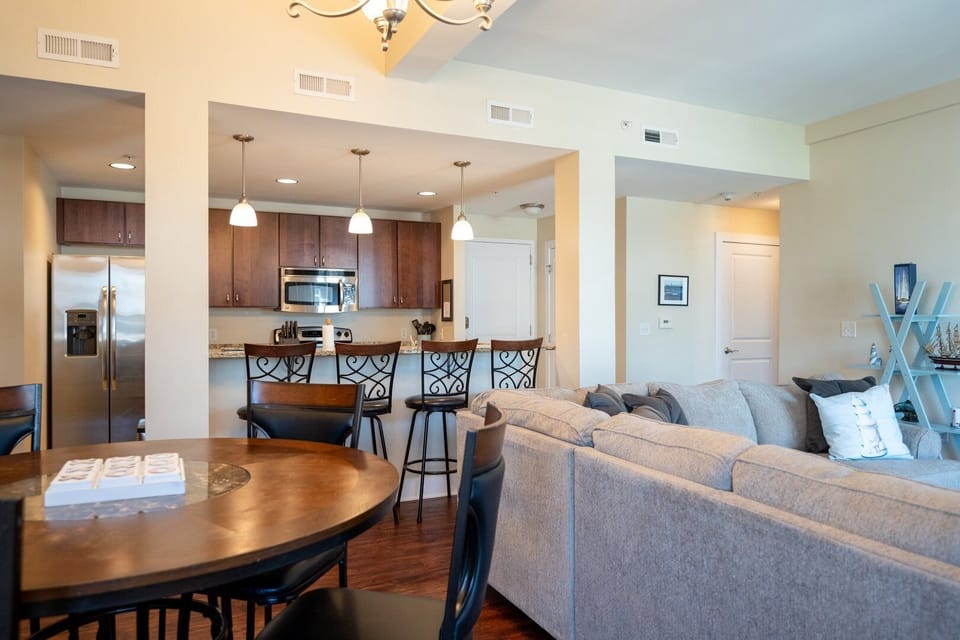 Kitchen snack bar with bar stools
