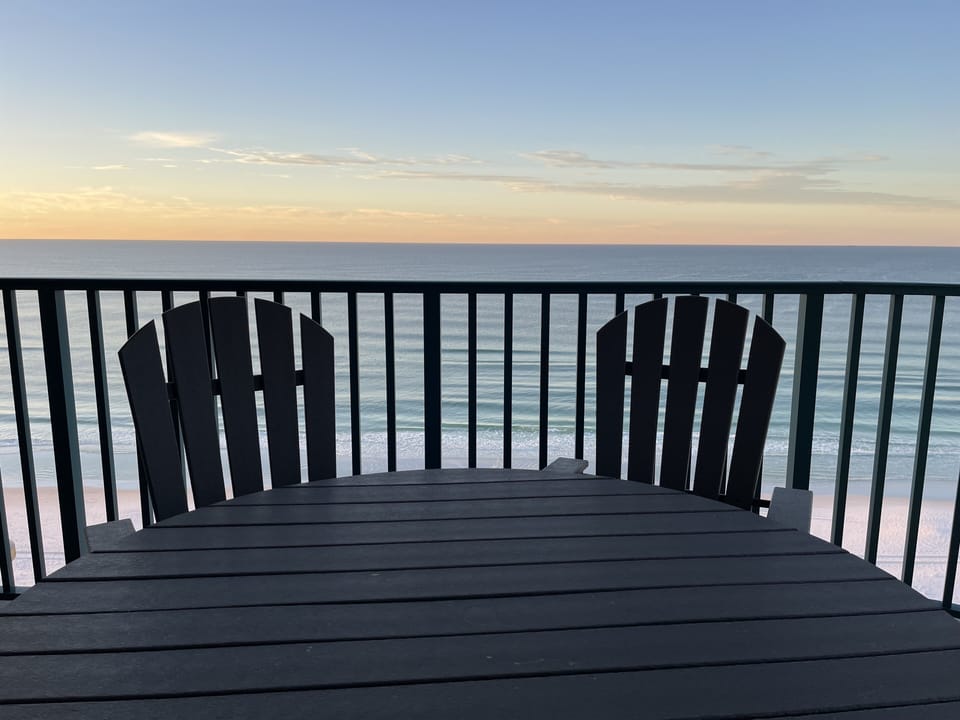 Relax and enjoy sunset view with poly wood furniture