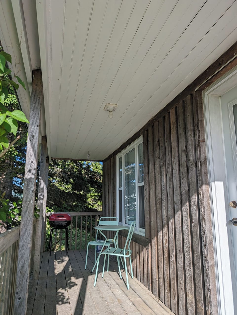 Covered porch with BBQ