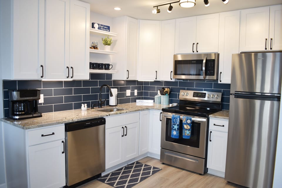 Newly remodeled kitchen with 42" cabinets