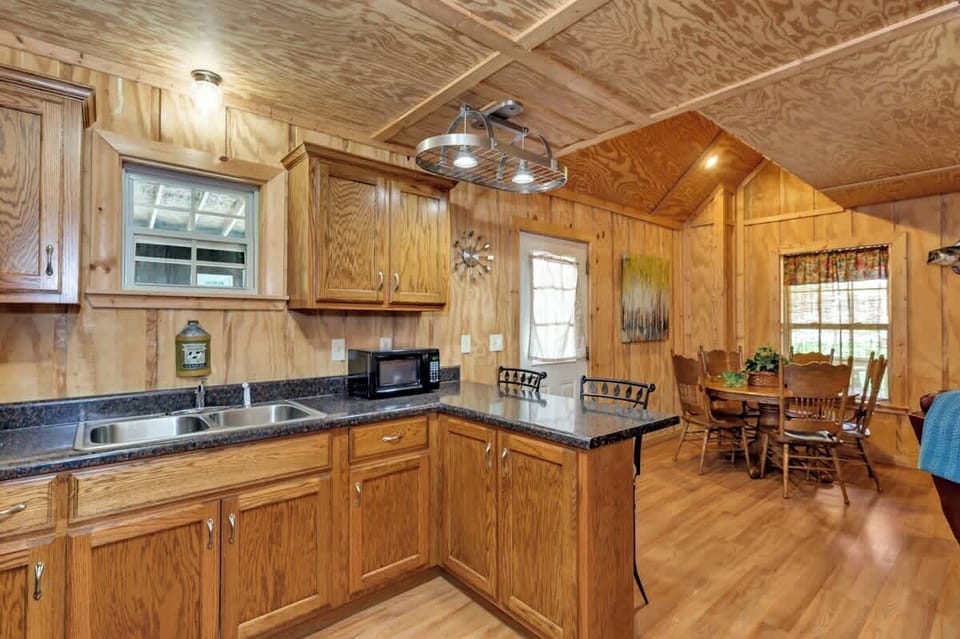 Nice kitchen with everything you'll need to stay in and cook while on your trip