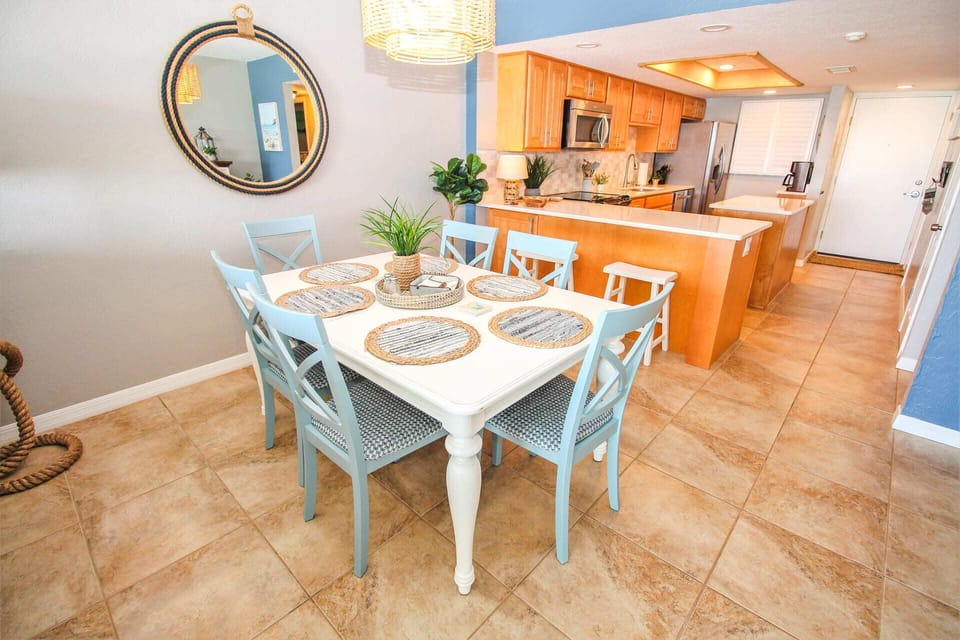 Dining table plus bar seating