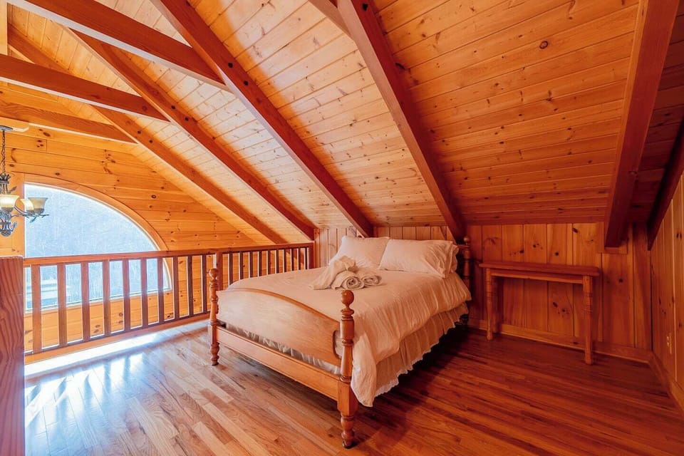 Loft two featuring queen bed.