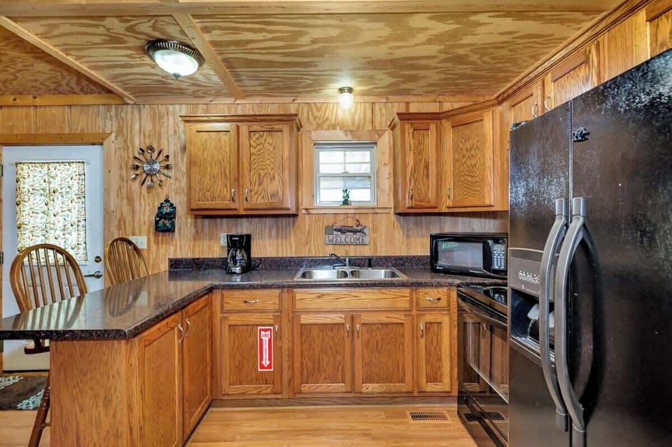 The kitchen is stocked and ready to be put to use 