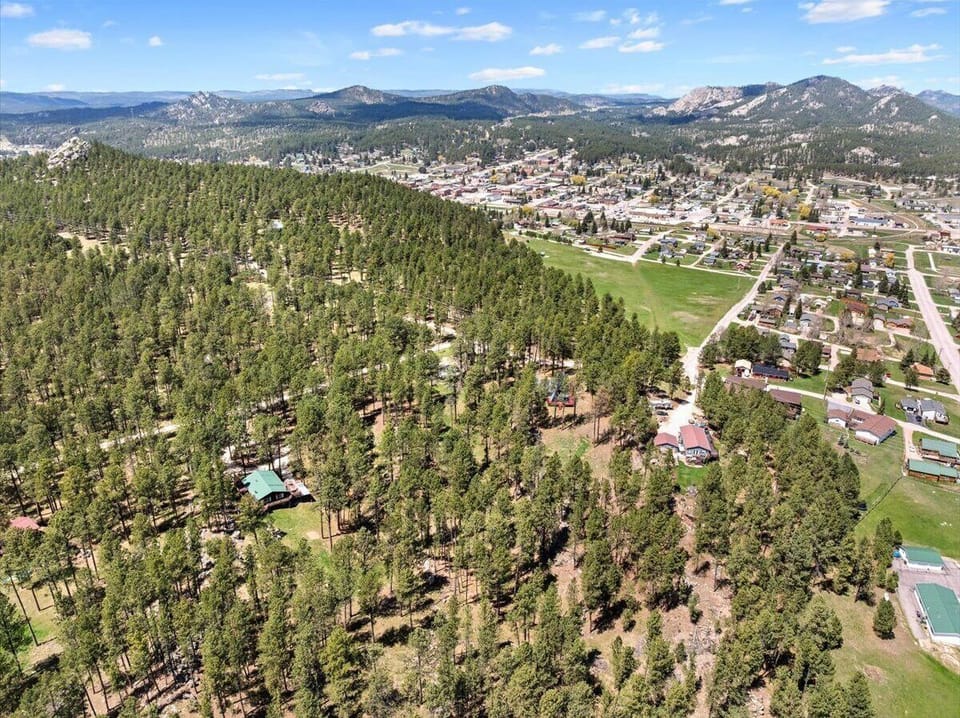 The cabinet is just a minute from downtown Custer, a charming mountain town.
