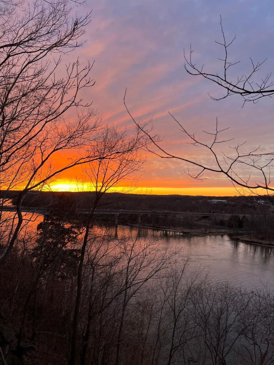 Sunset from the back yard