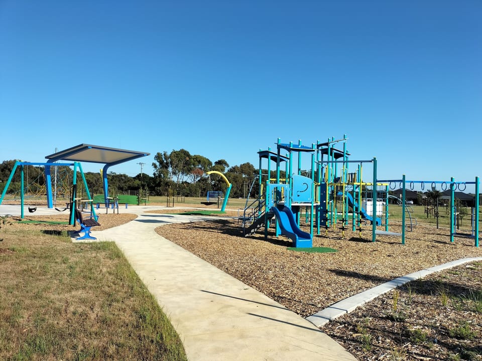 A short walk to the park at the end of the street