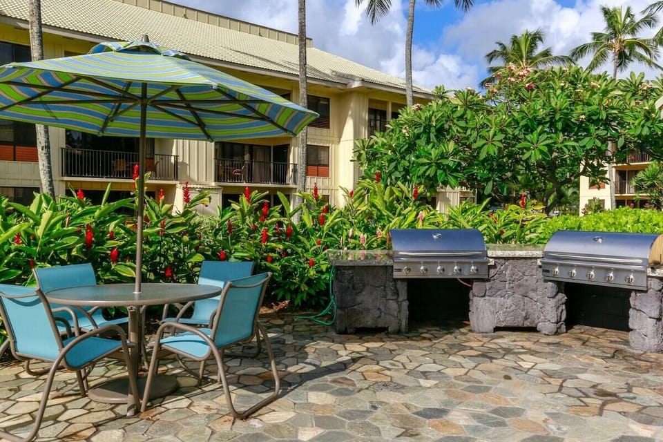 Barbeque grills at the Kauai Beach Villas