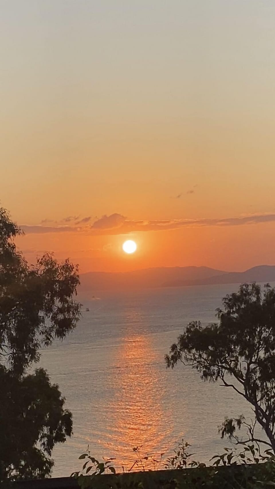 Sunset views from the top balcony overlooking the ocean