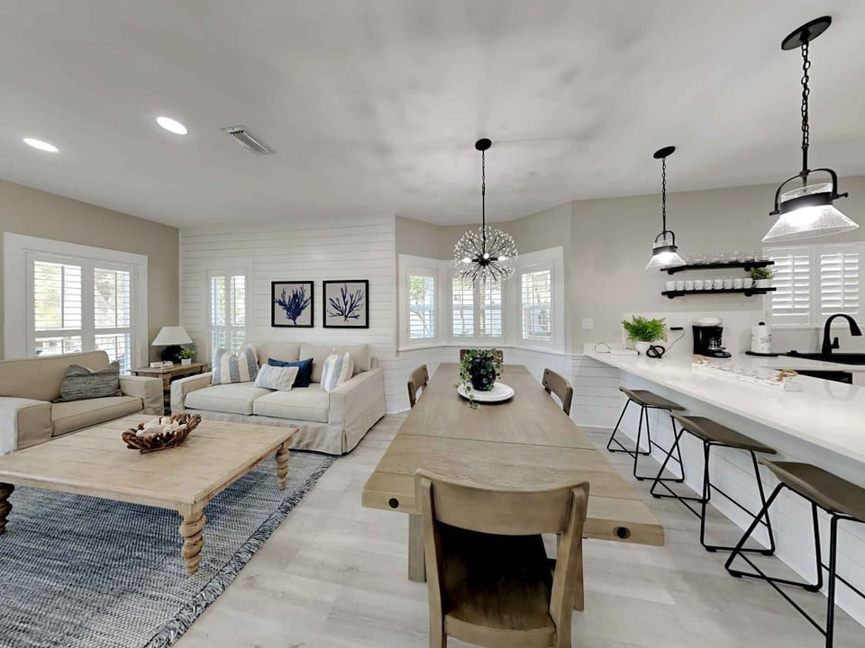 Open Living and Dining Area