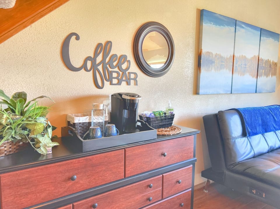 Our coffee bar is fully stocked so you can start your day off relaxing in style.