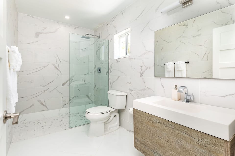 Ensuite bathroom Bedroom 1 Entrance level 