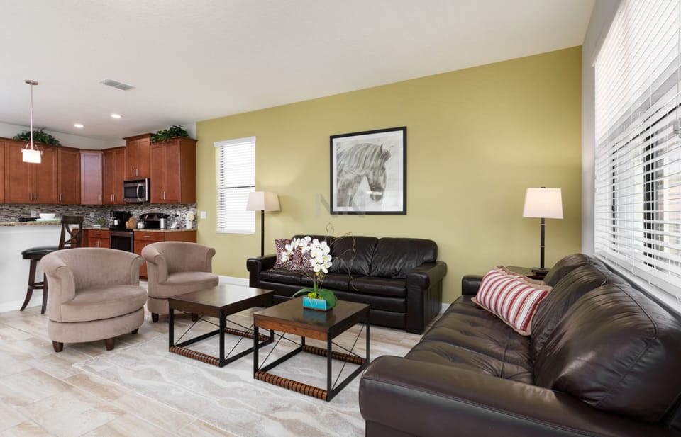 Open concept kitchen and living room
