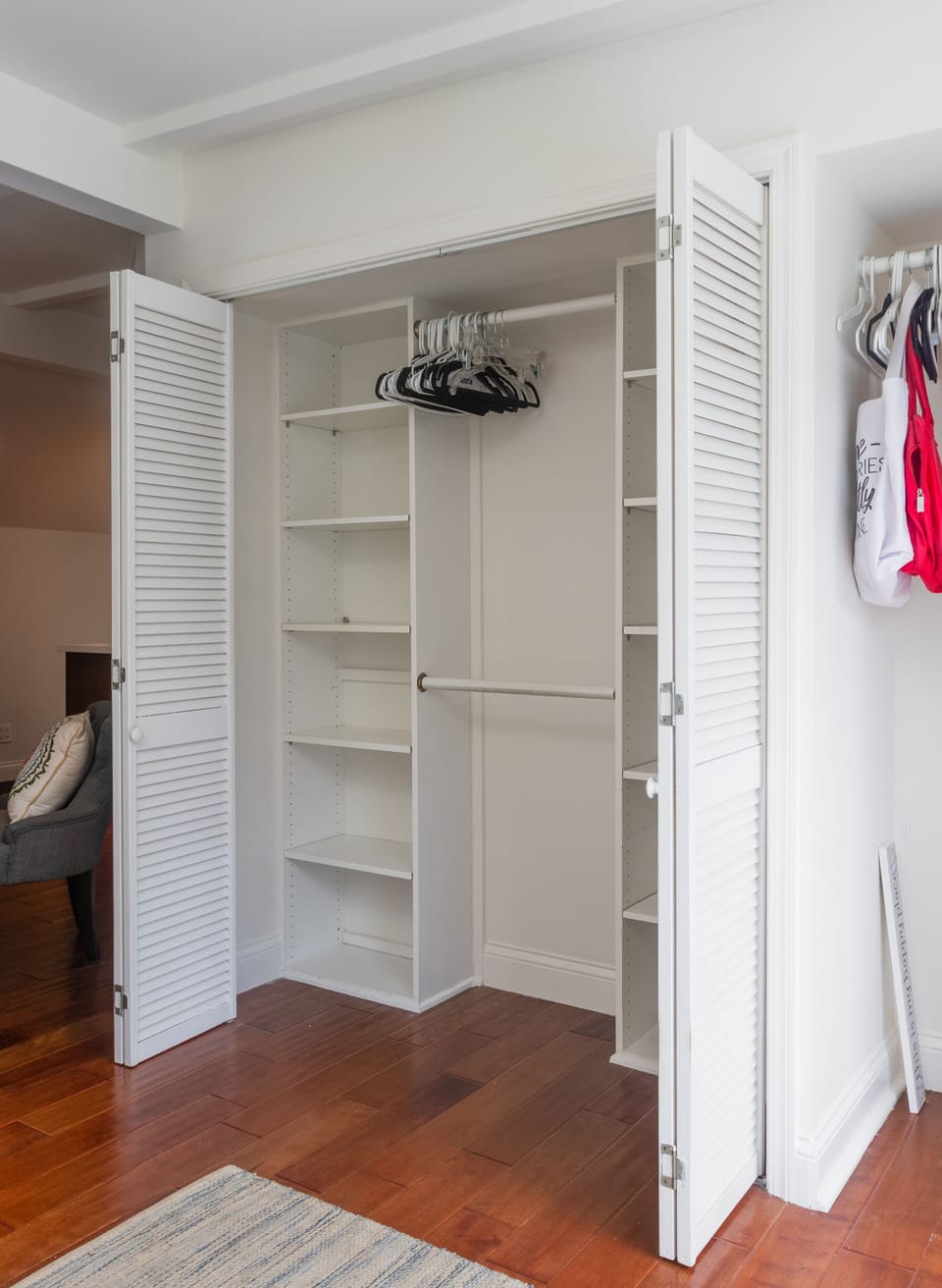 Tons of closet space.