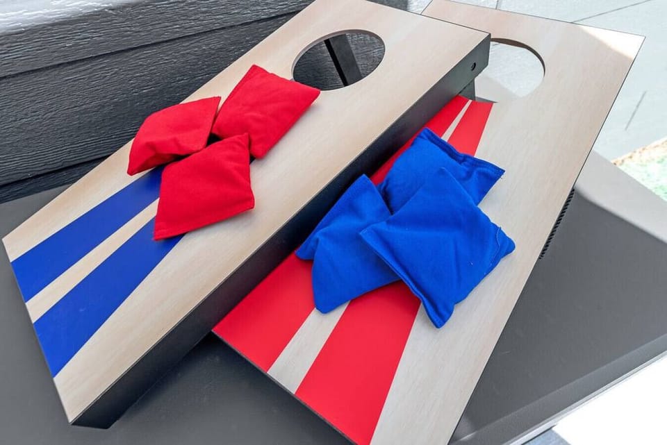 Our place includes a classic cornhole game set, this game adds the perfect touch of fun to your stay!