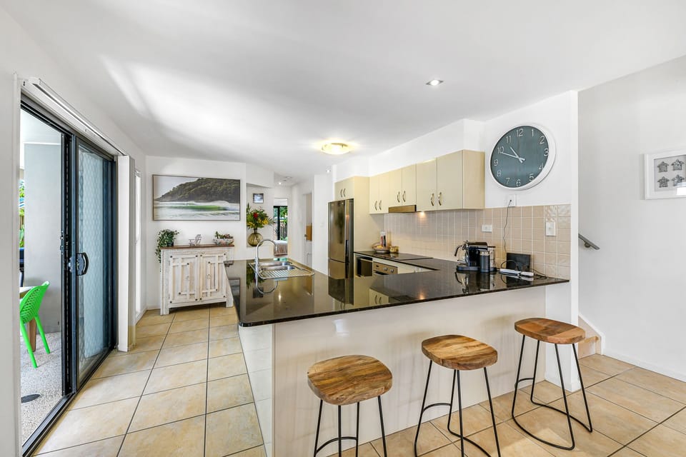 Kitchen onto outdoor patio