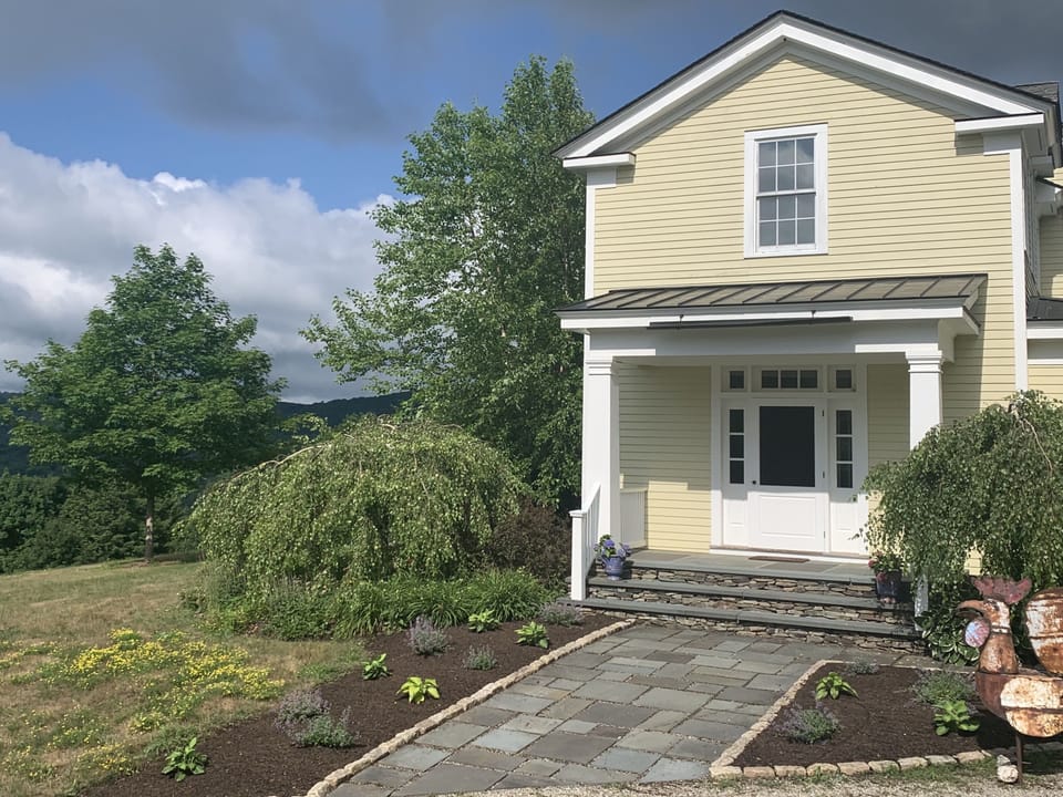 Walkway and front door