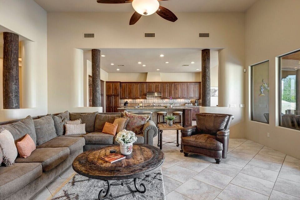Open concept living and kitchen