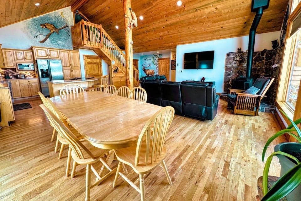 Relax on the couch, have a conversation at the dining room table, or head outside for some fresh air.