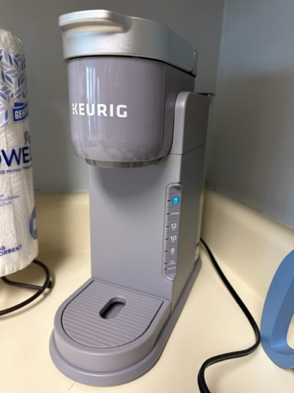 Recently add a Keurig that makes hot and iced coffee.  There is also a drip coffee maker in the kitchen too if you prefer that. 