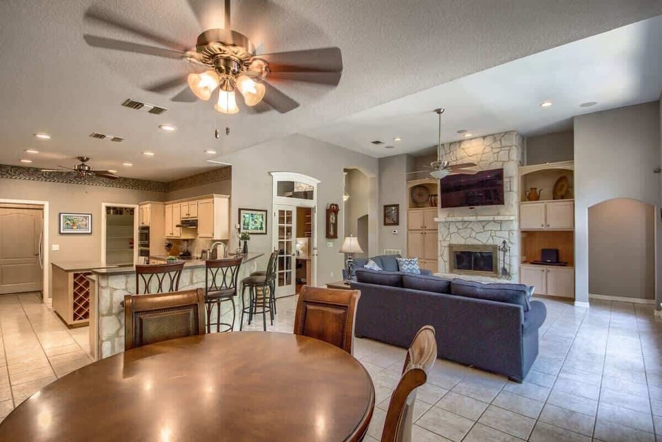 Living, Dining and Kitchen area. 