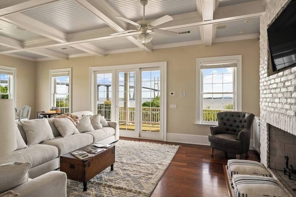 Roomy living area with lovely views