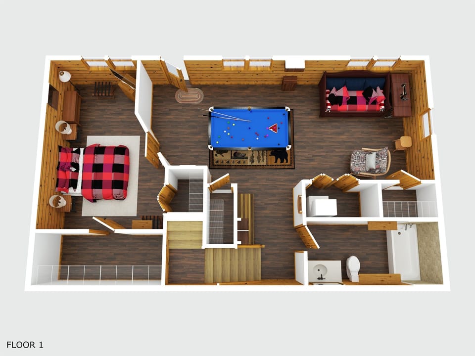 Lower level floor plan