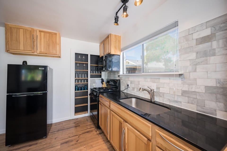 Kitchen stocked with all the necessities