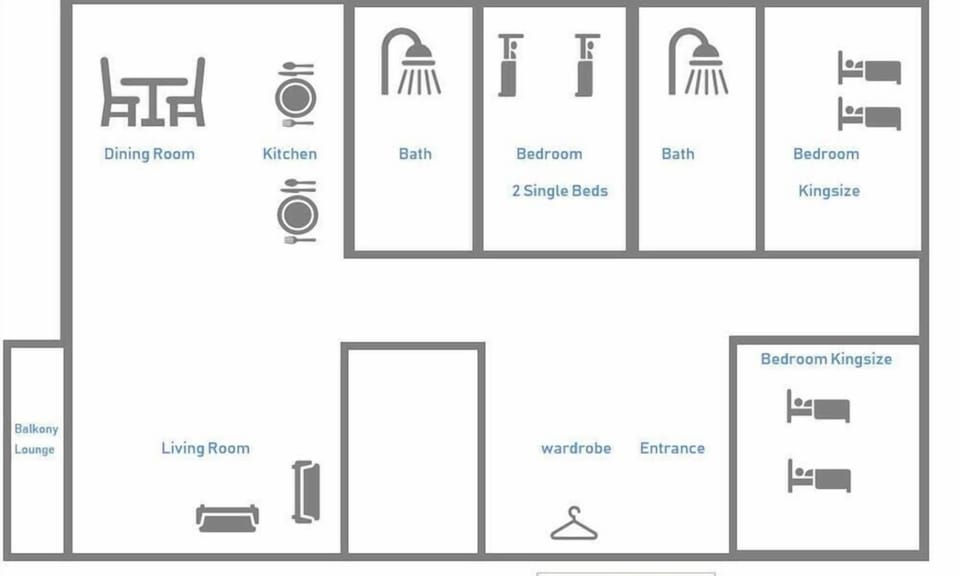 Apartment, 3 Bedrooms, Smoking, Balcony | Floor plan