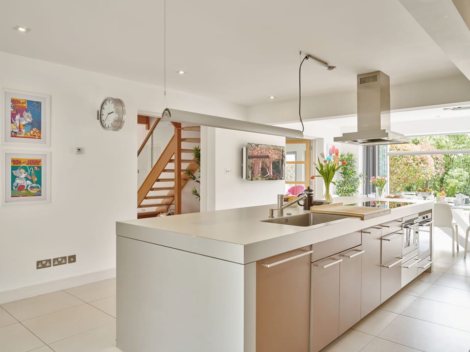 Exclusive House | Private kitchen | Fridge, electric kettle, highchair, dining tables