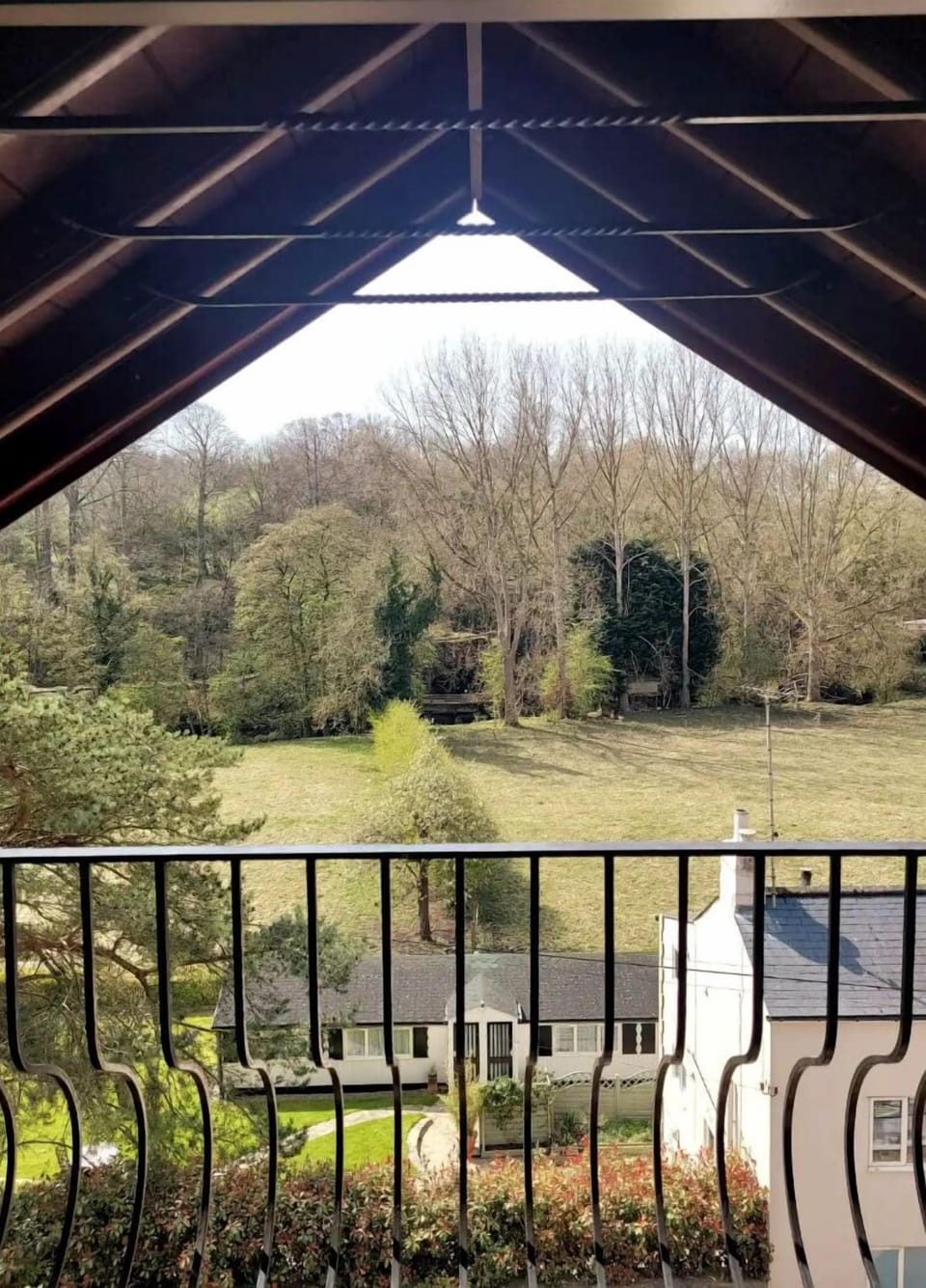 Beautiful view of Grassland and Mother Shiptons Petrifying Well over the River. 