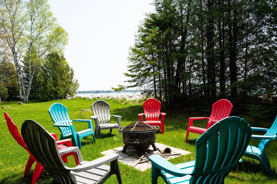 Make yourselves some s'mores around the fire pit and listen to the sounds of Lake MI's waves