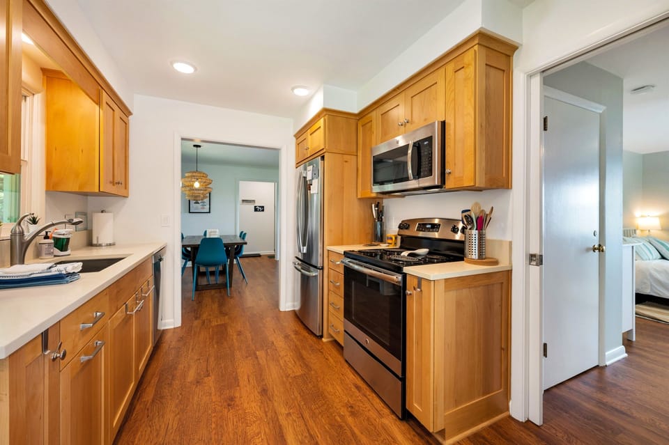 View of Kitchen into Dining Area